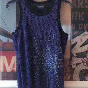 Sachin & Babi navy top with sequins new w/o tag